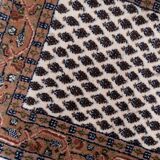 Tapis vintage indien Seraband fait main en laine – 56 x 89 cm – Années 1970