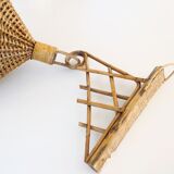 rattan wall lamp for hanging plant