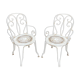 Paire de fauteuils chaises de jardin fer forgé vintage