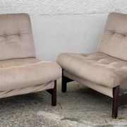 Paire de fauteuils scandinaves chauffeuses vintage 1960