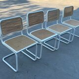 Set of 4 Cesca b32 model chairs in white