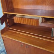 Scandinavian teak secretary bookcase, Denmark, 1960s.