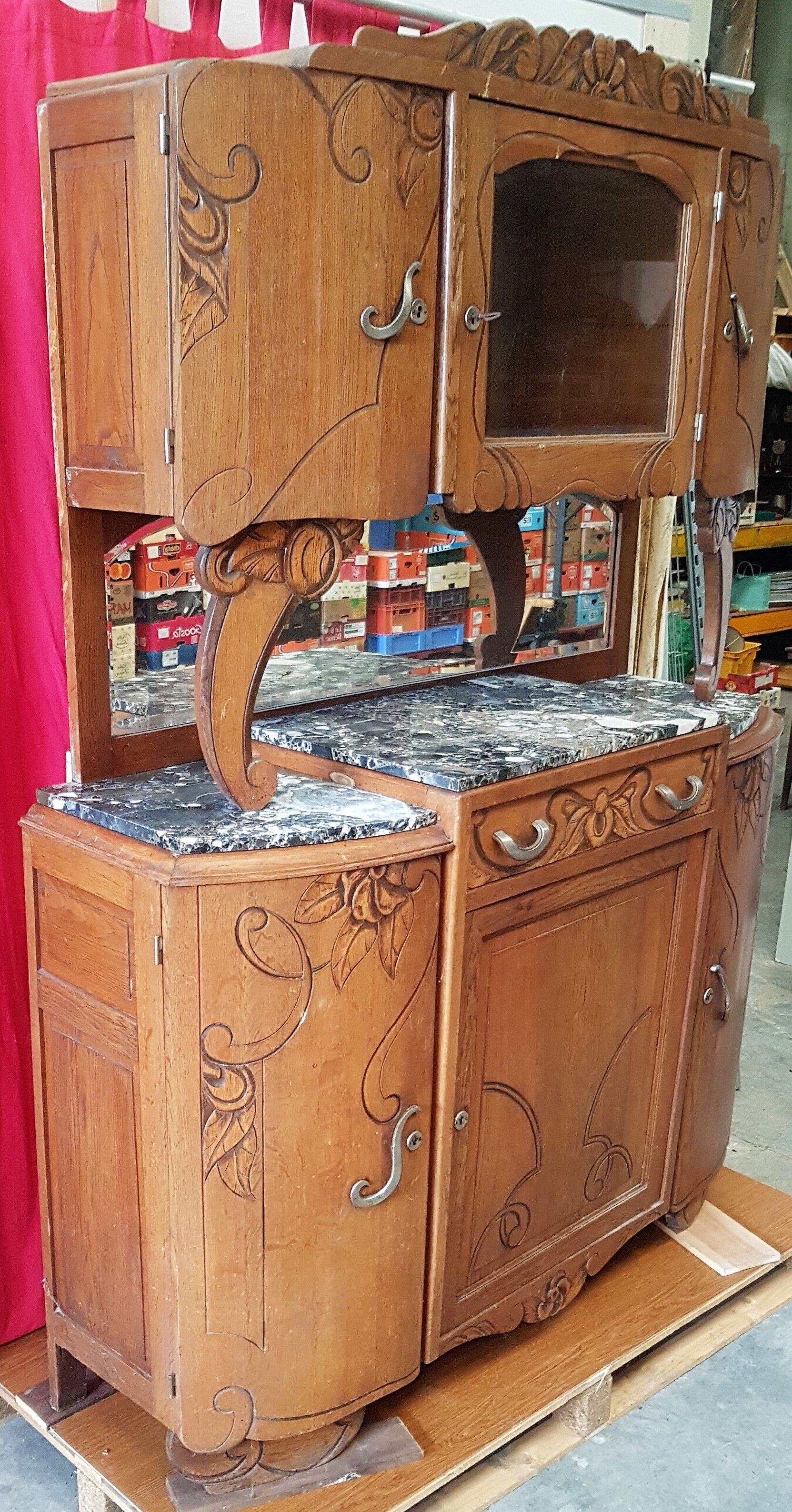 Vaisselier, buffet 2 body 40s