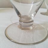 6 hand engraved crystal glasses