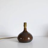 Vintage sandstone foot lamp and printed lampshade