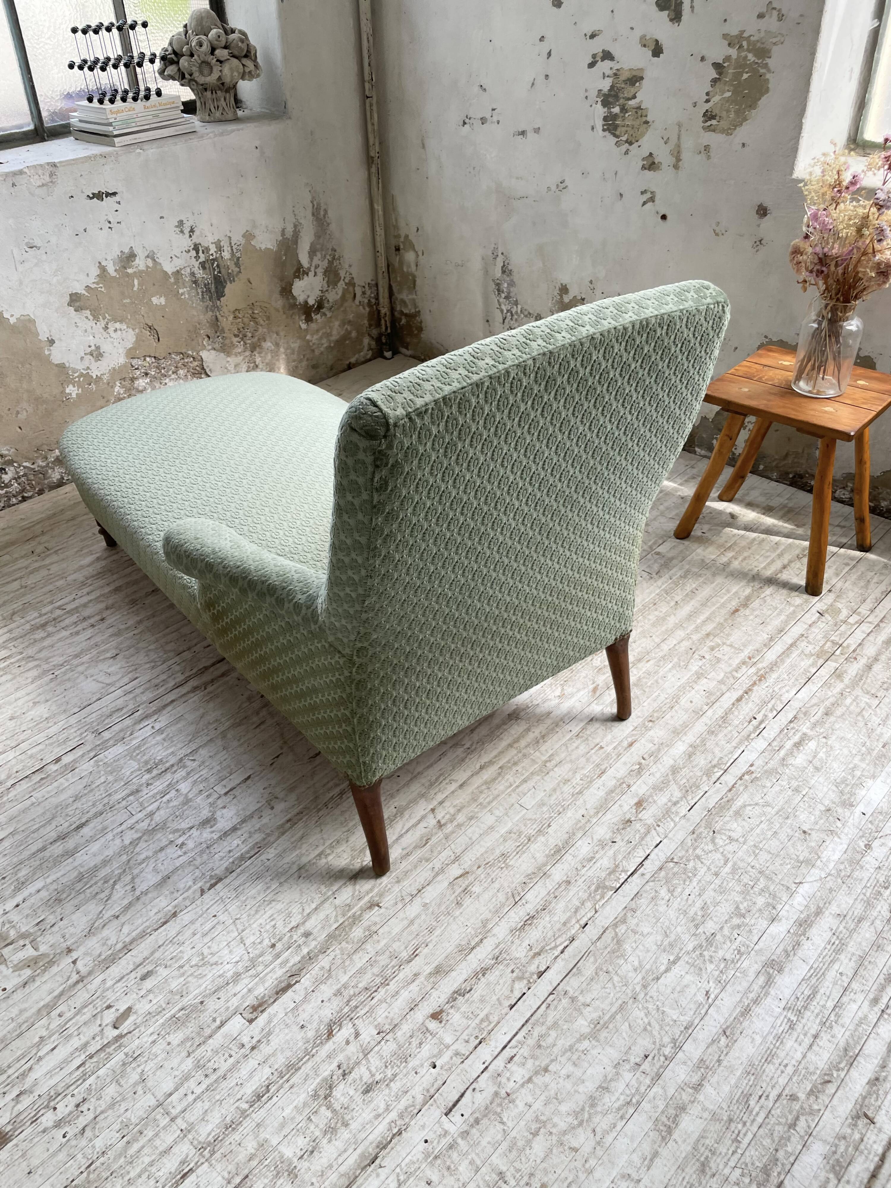 Méridienne napoléon velours vert