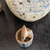 Duo of stoneware boxes