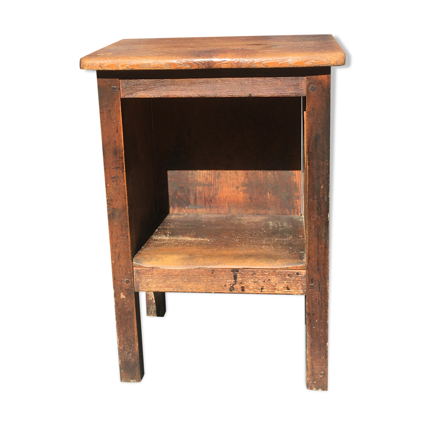 Wooden bedside table