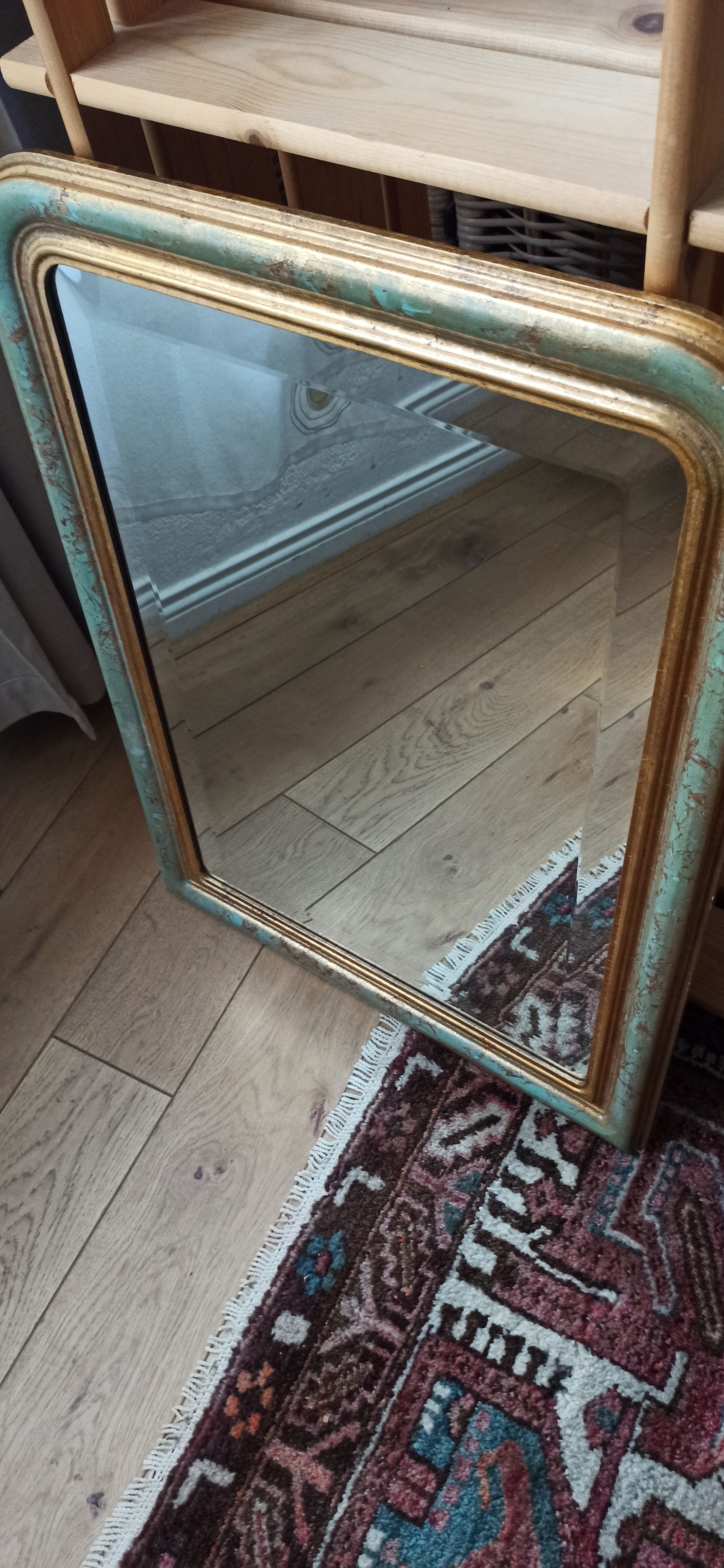 Decorative antique mirror marble effect 52x70cm