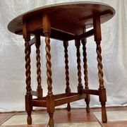 Oak wood table dimension: height -72cm- width -89cm- depth -31.5 to 89cm-