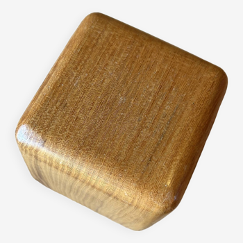 Square wooden paperweight