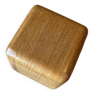 Square wooden paperweight