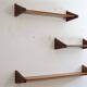 Minimalist mahogany shelves from the 1960s.