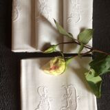 Set of 4 SD monogrammed embroidered napkins