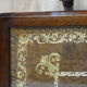 tables gigognes, en bois et cuir