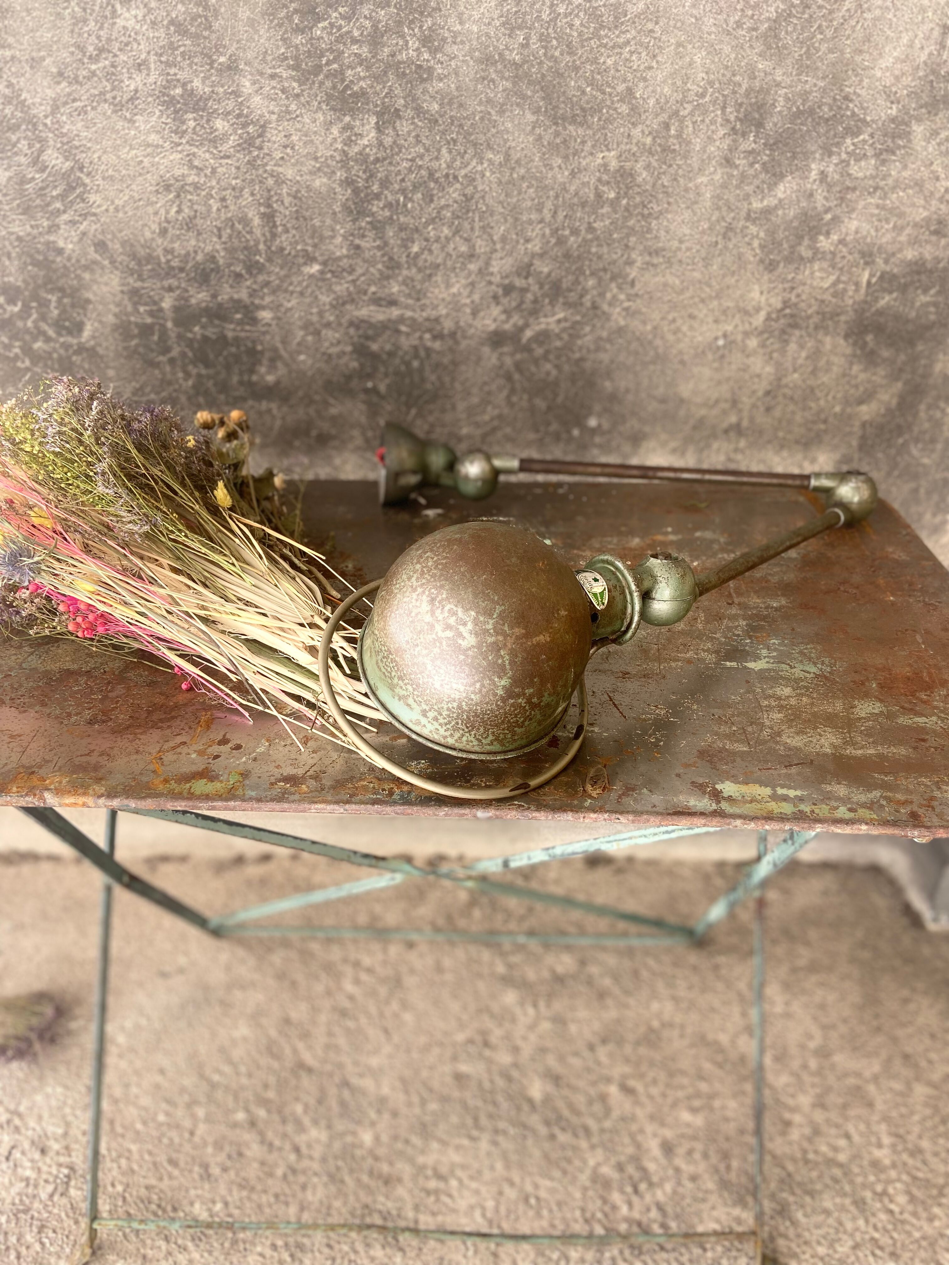 Jielde patinated lamp 1950