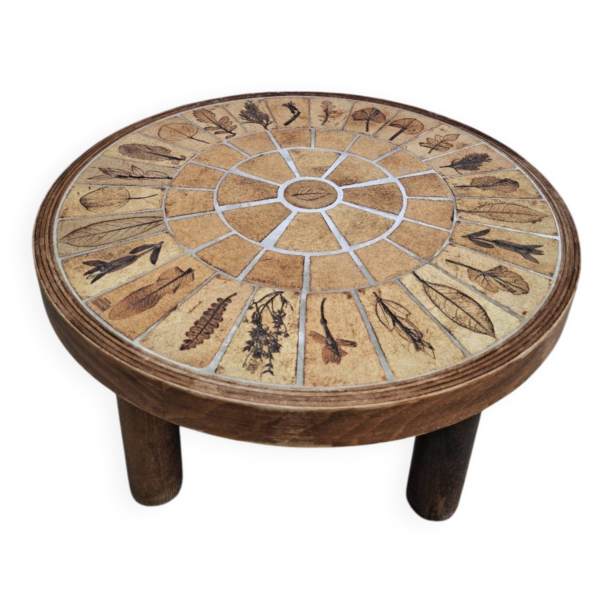 Table basse Signé Roger Capron modèle Herbier petit modèle 52.5cm