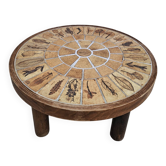 Table basse Signé Roger Capron modèle Herbier petit modèle 52.5cm