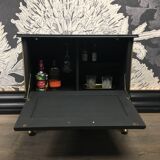 Black and gold mini bar