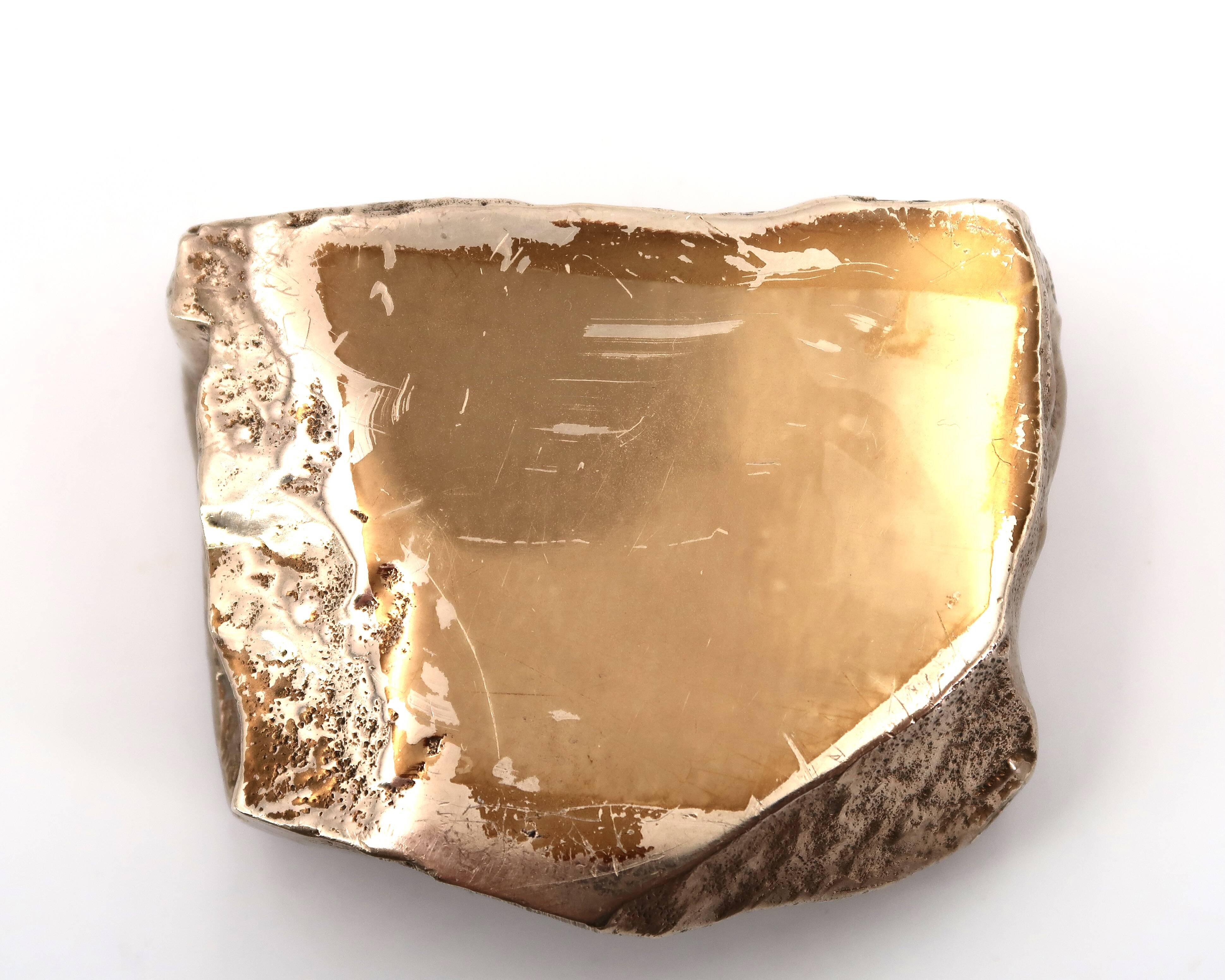 Bronze pocket tray or ashtray by Monique Gerber, 1970s.