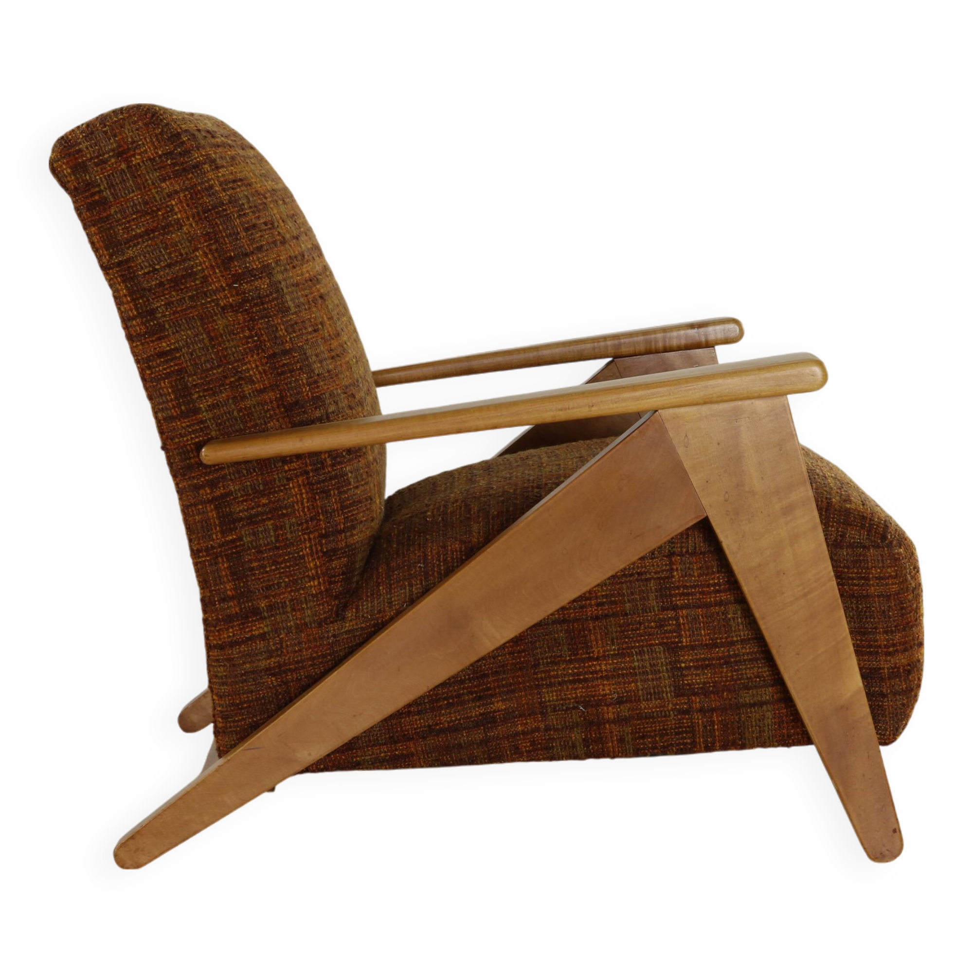 Forties dutch design larger lounge chair attributed to Jan den Drijver