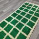 Handmade wool hallway rug size 75 x 300 cm