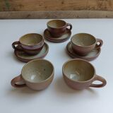 Set of 5 natural cups