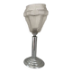Lampe art déco, verre et inox