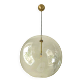 Glass suspension "Glass Globe 350 Natural Brass" design by Schwung