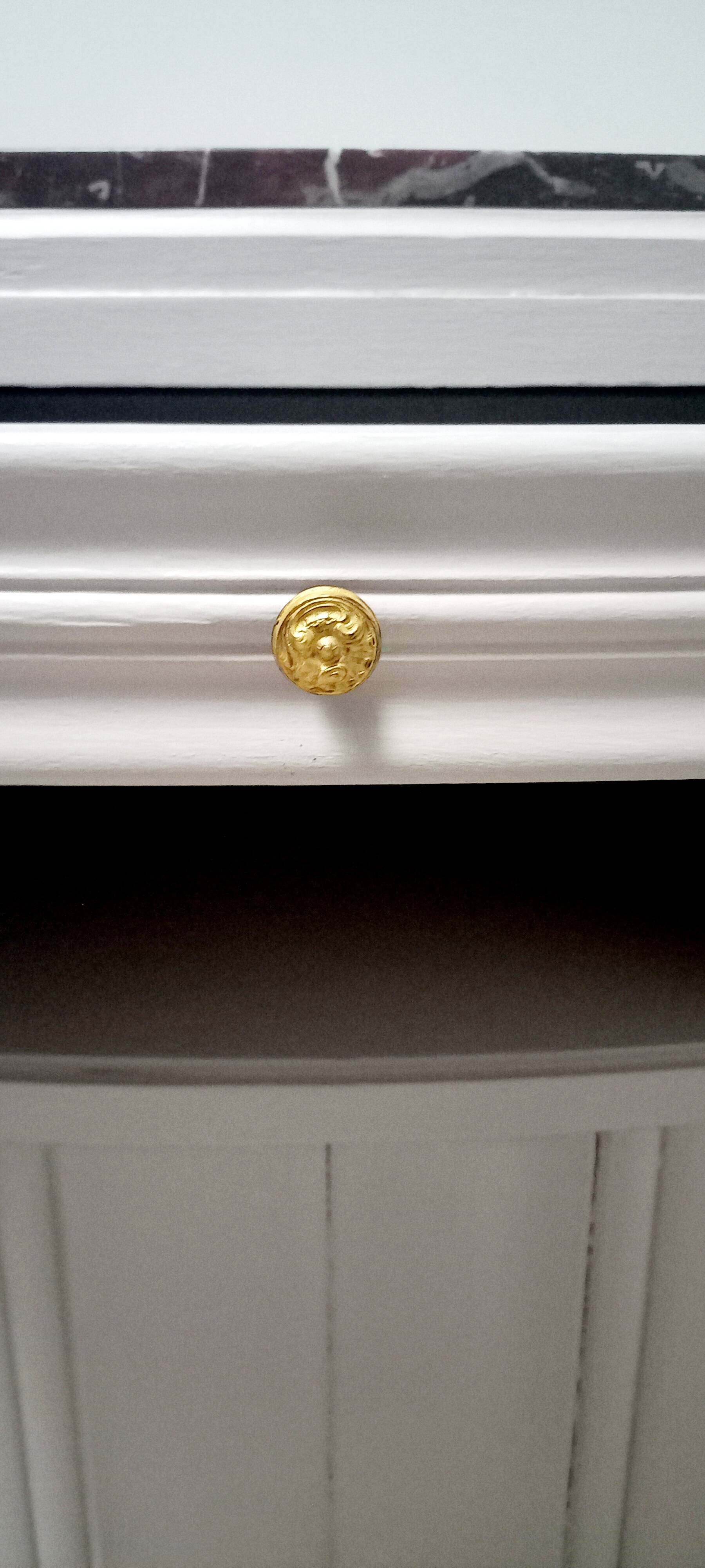 Art Deco bedside table with marble