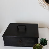 Metal safe box with key