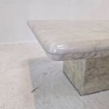 Italian Carrara Marble Coffee Table, 1980s