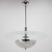1930s Restored Art Deco Chandelier, Czechoslovakia