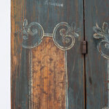 Rustic Farmhouse Folk Art Painted Bridal Cabinet