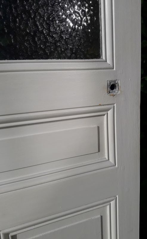 Old translucent glazed communication door 82.5x214.2cm (2)