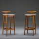 Danish modern teak bar stools by Dyrlund, Denmark, 1960s, set of 2