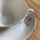 5 porcelain cups and sub-cups
