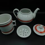 White and orange Pillivuyt tisanière