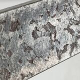 Pair of vintage steel fleur-de-lys andirons