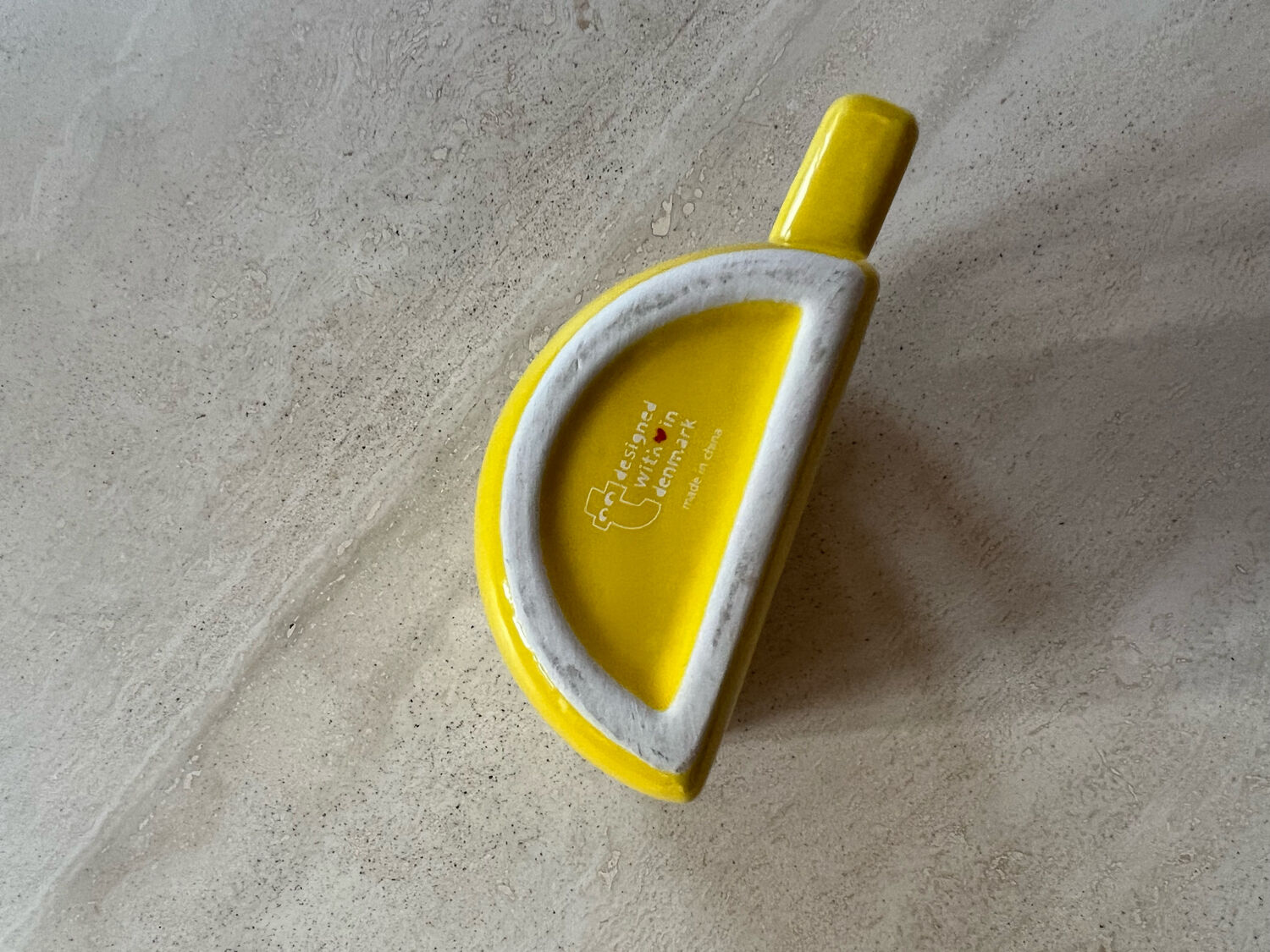 Cup half a cup danish ceramic yellow