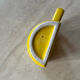Cup half a cup danish ceramic yellow
