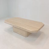 Italian travertine coffee table, 1980's