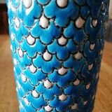 Pair of Longwy enamel vases