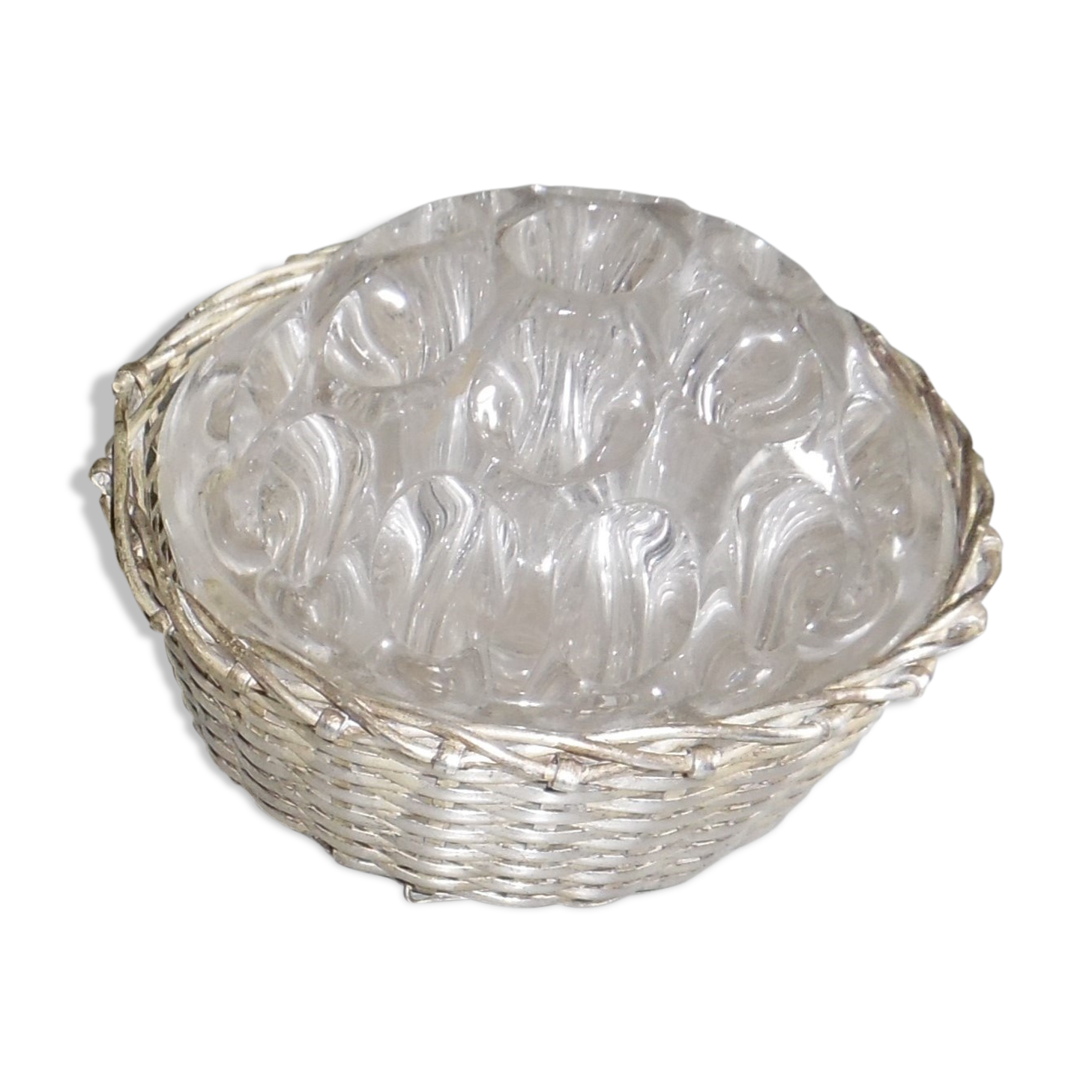 Flower picks on basket base