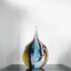 Large sculptural drop vase made of blown glass signed Mdina Glass Malta.