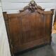 Antique oak headboard
