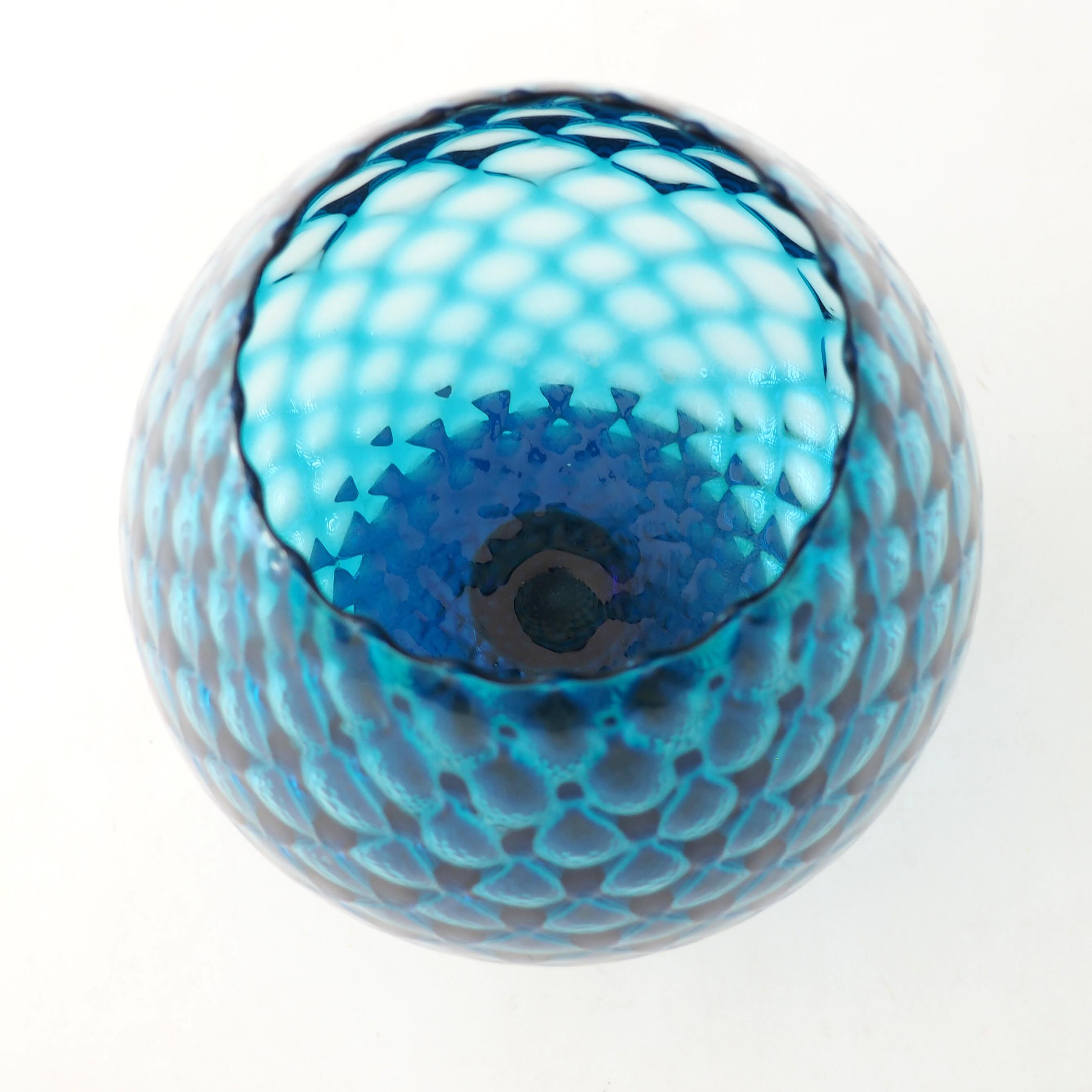 Blue Italian glass vase