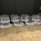 8 Vintage Harry Bertoia Wire Mesh Chairs White Lacquered Knoll