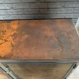 Old steel workshop cabinet