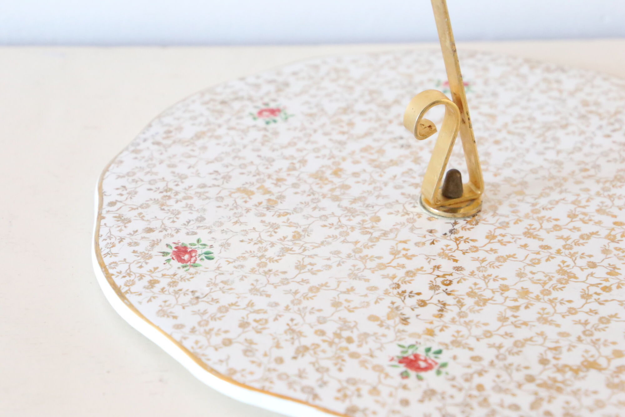 Servant/plateau dish, Villeroy and Boch, vintage, chrome and smoked glass